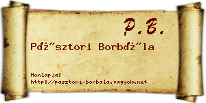 Pásztori Borbála névjegykártya