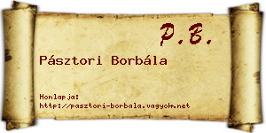 Pásztori Borbála névjegykártya