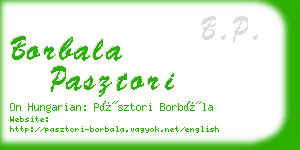 borbala pasztori business card